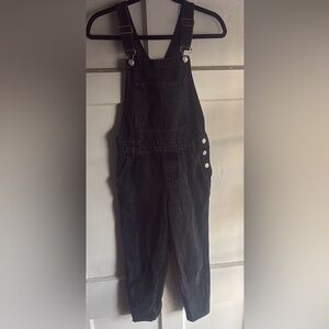 Topshop Moto Black Denim Overalls
